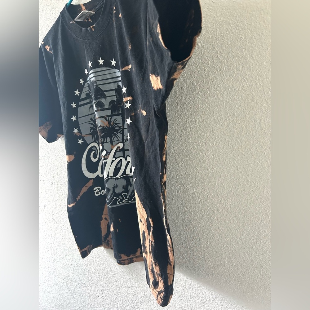 Bleach Dyed California Graphic Tee XL Heavyweight All Time Pro - Picture 4 of 8